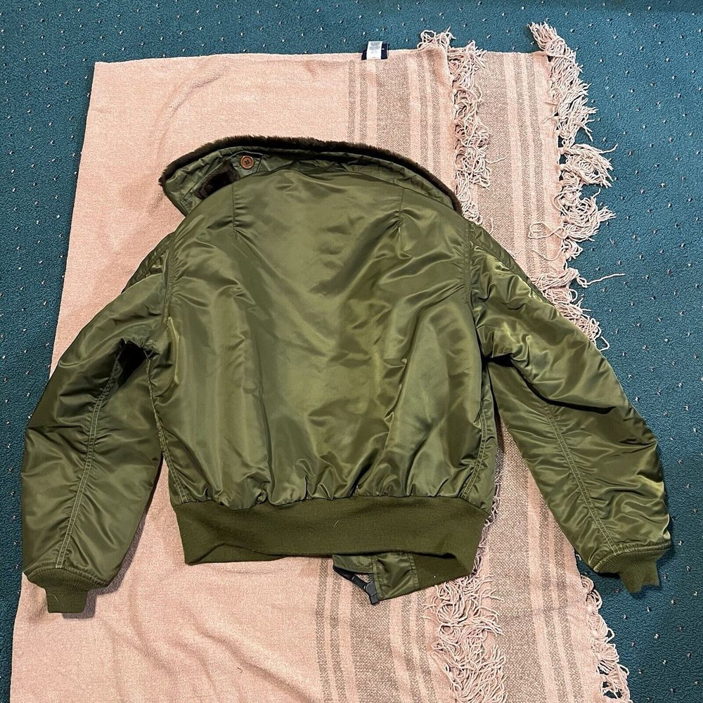 Avirex Vintage Type B-15 Flight Jacket Authentic Aviator LTD Flight Mens‎ SZ LRG - Picture 15 of 16